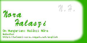 nora halaszi business card